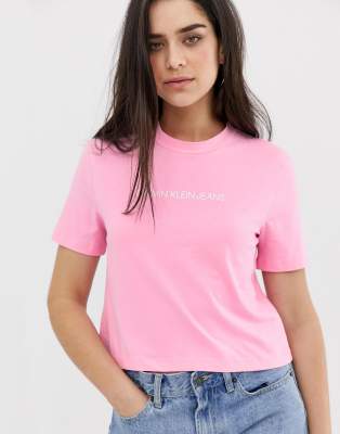 pink calvin klein t shirt