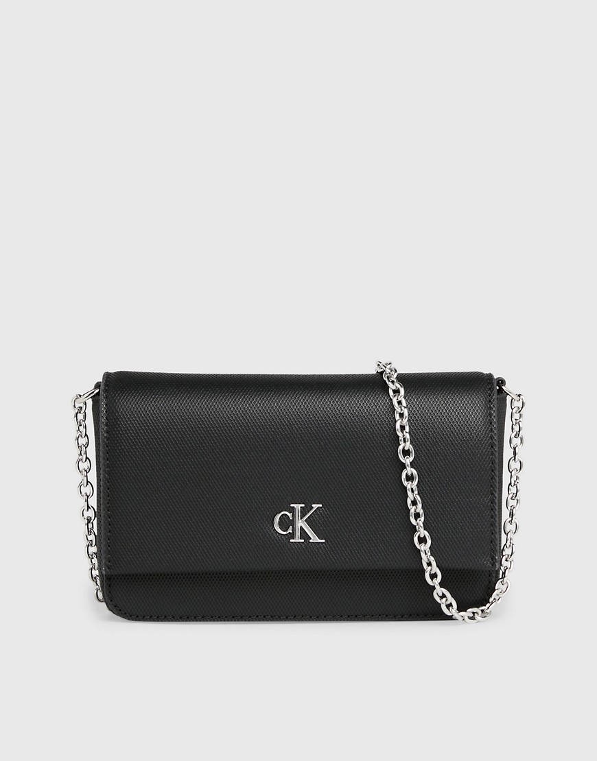 Calvin Klein Jeans Crossbody Wallet Phone Bag in Black
