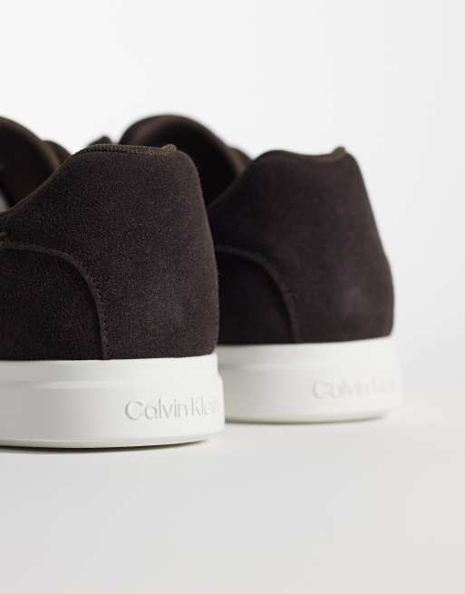 Calvin Klein Jeans – Cupsole-Sneaker aus Wildleder in Schwarz mit dicker Sohle, 3 von 5