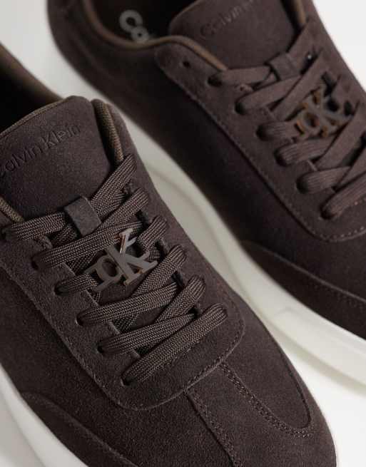 Calvin Klein Jeans – Cupsole-Sneaker aus Wildleder in Schwarz mit dicker Sohle, 5 von 5