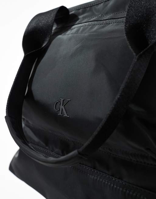Calvin Klein Jeans – Czarna duża torba typu tote z nylonu, 2 z 4