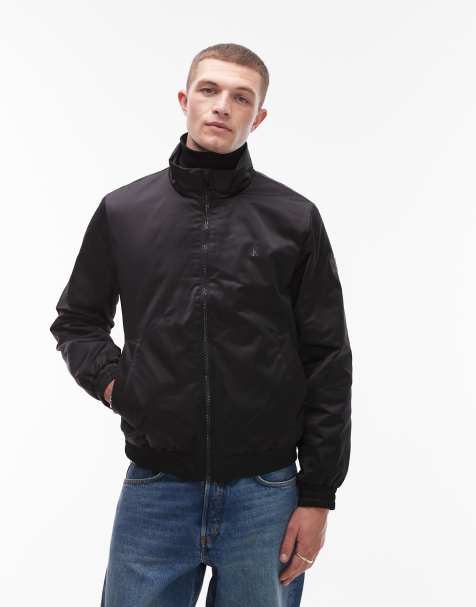 Calvin Klein Jeans – Czarna ocieplana kurtka Harrington z długimi rękawami - view 1