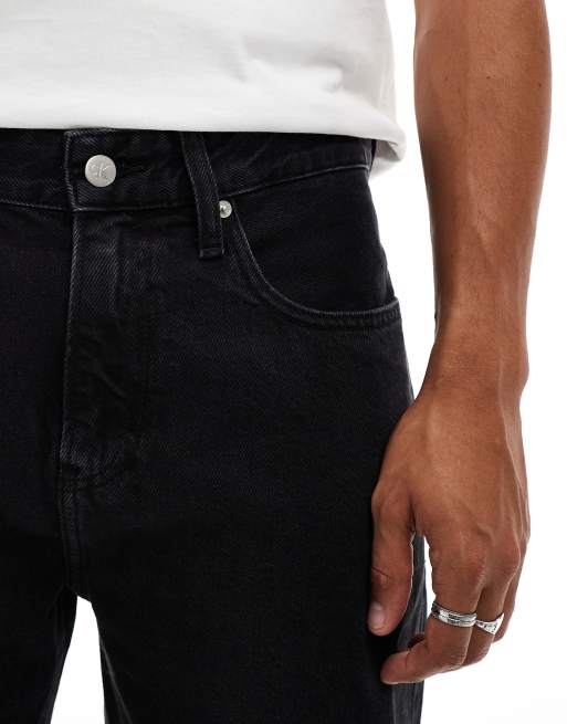 Calvin Klein Jeans – Czarne jeansy o prostym kroju w stylu lat 90., 5 z 5