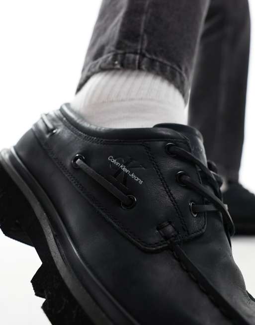 Calvin Klein Jeans – Czarne wsuwane buty żeglarskie, 2 z 4