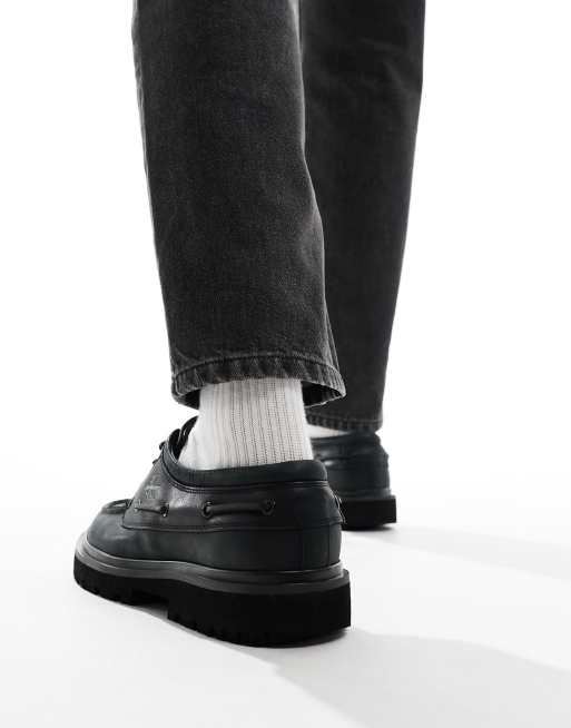 Calvin Klein Jeans – Czarne wsuwane buty żeglarskie, 3 z 4