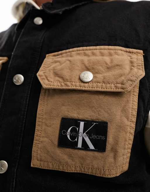 Calvin Klein Jeans – Czarny jeansowy bezrękawnik, 3 z 4
