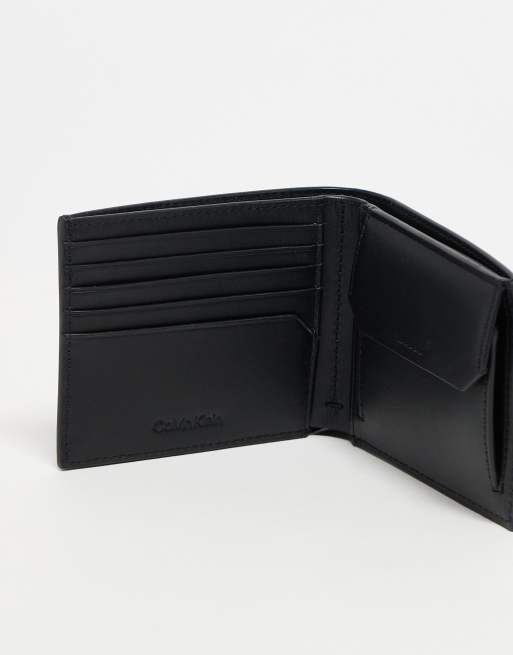 Calvin Klein Jeans – Czarny składany portfel z metalowym logo, 2 z 3
