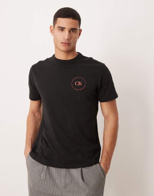 Calvin Klein Jeans – Czarny T-shirt z grafiką w ramce, 3 z 5