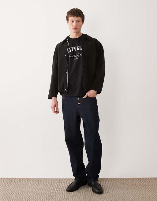 Calvin Klein Jeans – Czarny T-shirt z grafiką, 4 z 5