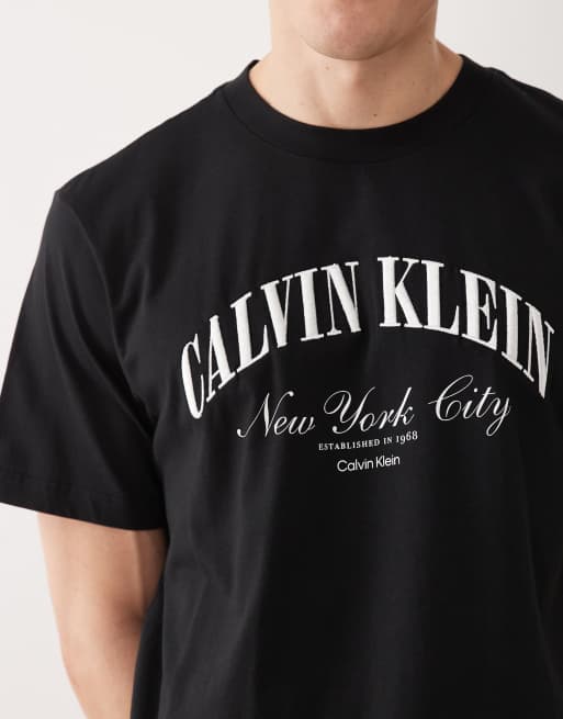 Calvin Klein Jeans – Czarny T-shirt z grafiką, 5 z 5