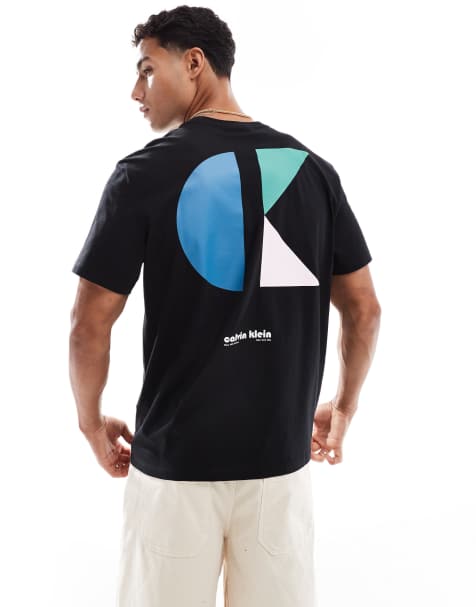 Calvin Klein Jeans – Czarny T-shirt z logo na plecach - view 1