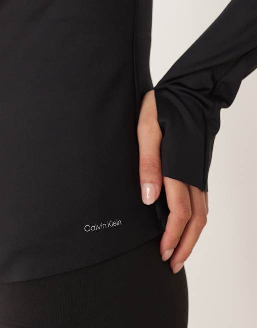 Calvin Klein Jeans – Czarny top baselayer z długimi rękawami, 3 z 4