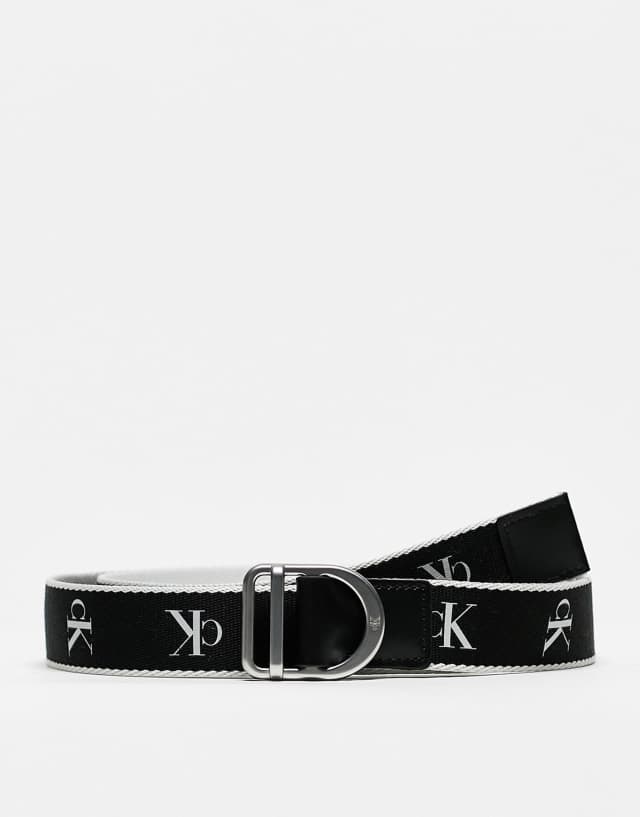 Calvin Klein Jeans D-ring slider belt in black