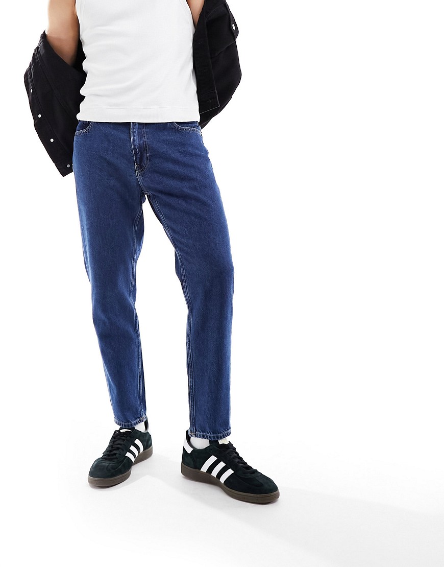 Calvin Klein Jeans dad jeans in dark wash-Navy