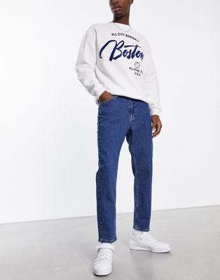 Calvin Klein Jeans dad tapered fit jeans in mid wash