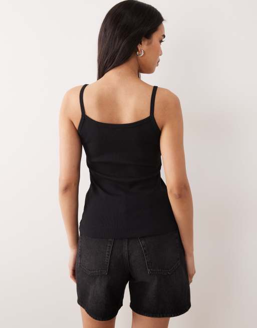 Calvin Klein Jeans - Débardeur déchiré à bretelles - Noir, 3 de 4