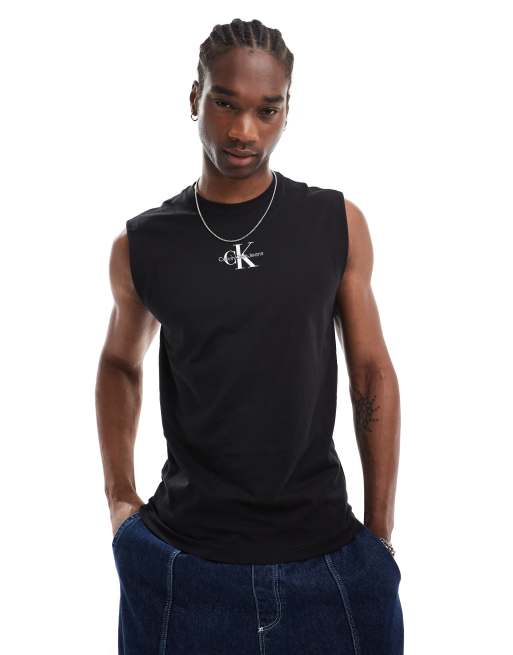 Calvin Klein Jeans - Débardeur oversize à logo monogramme - Noir, 2 de 4