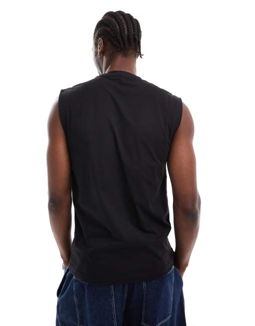 Calvin Klein Jeans - Débardeur oversize à logo monogramme - Noir, 3 de 4