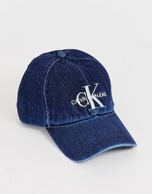 Calvin Klein Jeans – Denim-Baseball-Cap mit Logo-Monogramm | ASOS