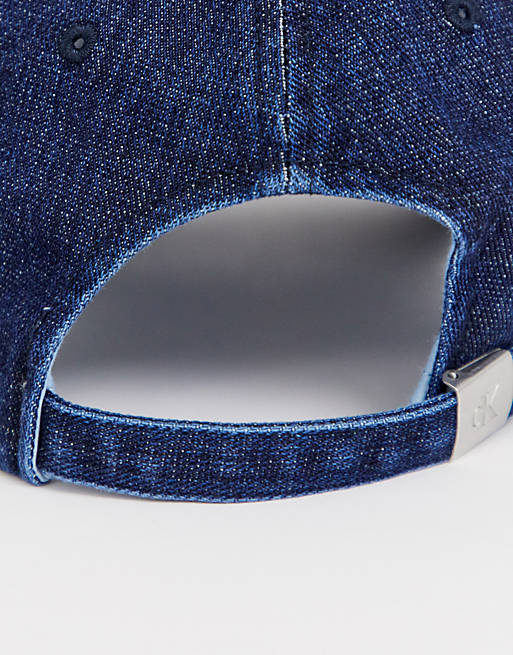 Calvin Klein Jeans – Denim-Baseball-Cap mit Logo-Monogramm | ASOS