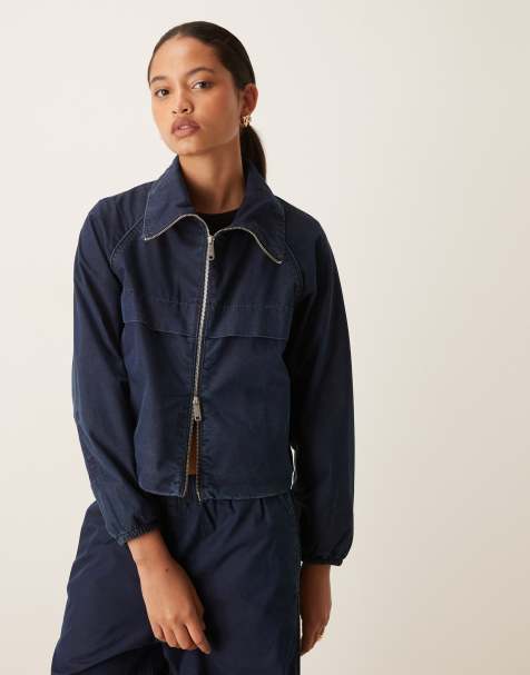 Calvin Klein Jeans - Denim jack van nylon in donker marineblauw, deel van co-ord set - view 1