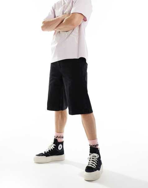 Calvin Klein Jeans denim jorts in black - view 1