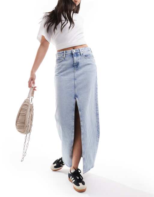 [カルバンクライン] CK JEAN Women's Maxi Denim Skirt ☆☆ Calvin Klein Jeans Women's Denim Maxi Skirt - Macy's