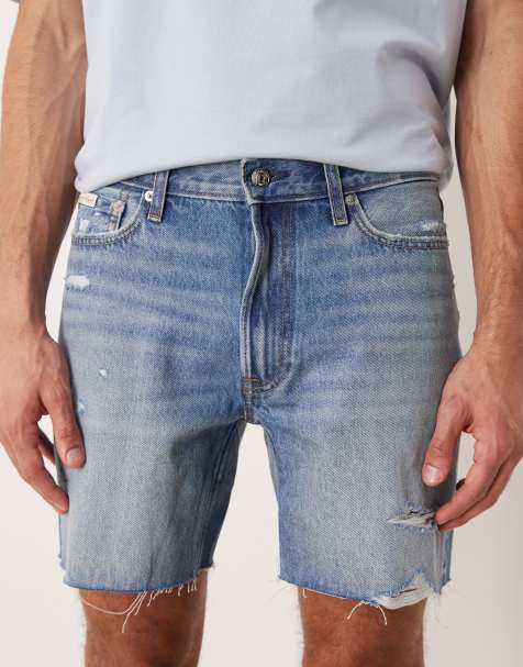 Calvin Klein Jeans - Denim short in mid-wash blauw - view 1