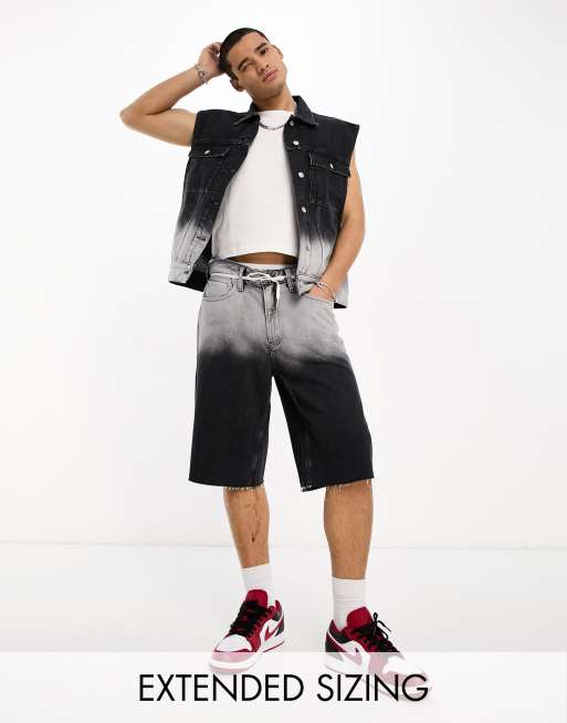 Calvin Klein Jeans denim shorts in black ombre dye (part of a set) - exclusive to ASOS