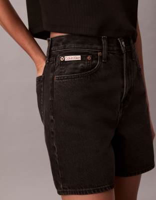 Calvin Klein Jeans Est.1978 Denim Shorts In Black
