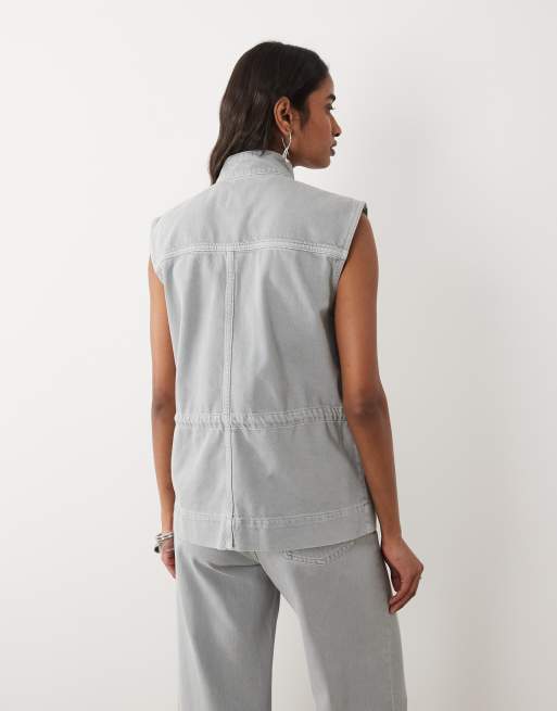 Calvin Klein Jeans - Denim utility-hemdje in zachtgrijs, 4 van 4