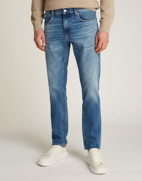 Calvin Klein Jeans – Dopasowane niebieskie jeansy o prostym kroju - view 1