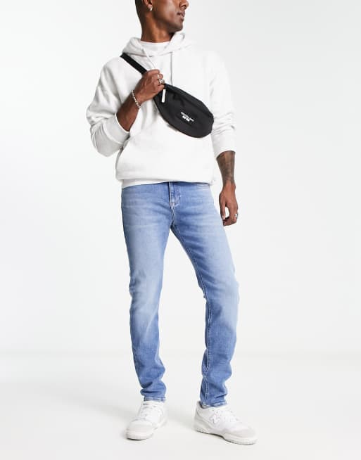 Calvin Klein Jeans – Dopasowane niebieskie jeansy