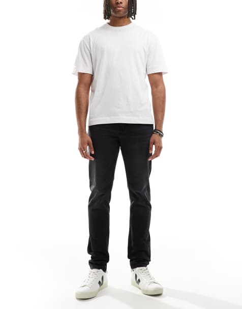 Calvin Klein Jeans slim tapered jeans in black