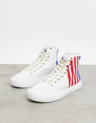 calvin klein high tops white