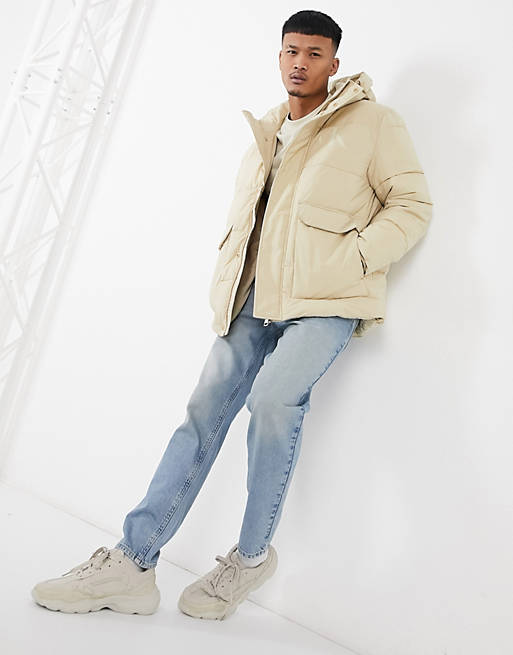 Calvin Klein Jeans eco jacket in beige | ASOS
