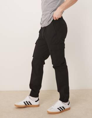 Calvin Klein Jeans elastic ripstop skinny pants in black - view 1
