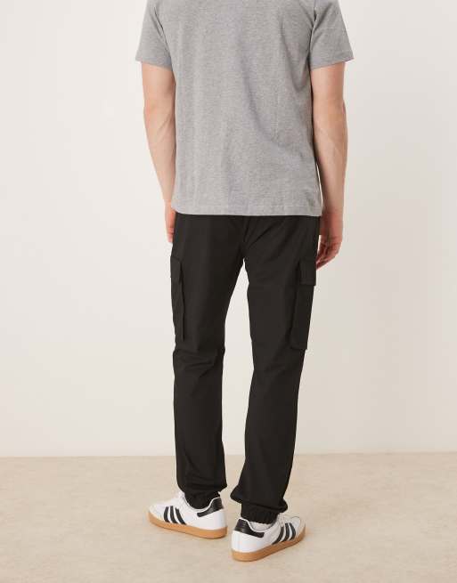 Calvin Klein Jeans - Elastische skinny broek van ripstop in zwart, 3 van 5