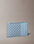 [Calvin Klein Jeans] Calvin Klein Jeans emblem monogram logo zip purse in light blue One Size Light blue