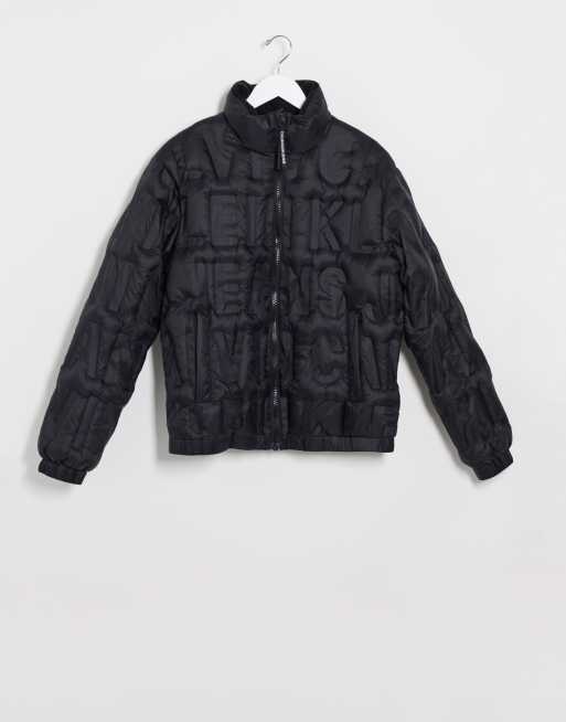 Calvin Klein Jeans puffer jacket with logo patch, ASOS