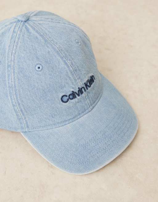 キャップ ^ ^ South Blue CKJ Embroidered Logo Denim Ball Ca Calvin Klein CKJ Denim Ball Cap (Worn by BTS Jungkook