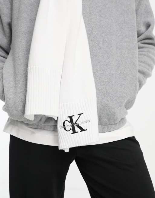 Calvin klein white scarf best sale