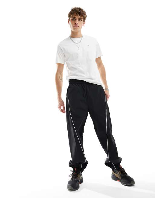 Calvin Klein Jeans embroidery badge t-shirt in white, 4 of 4
