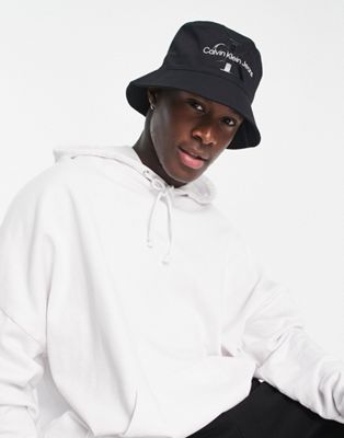 Calvin Klein Jeans essential bucket hat in black - ASOS Price Checker