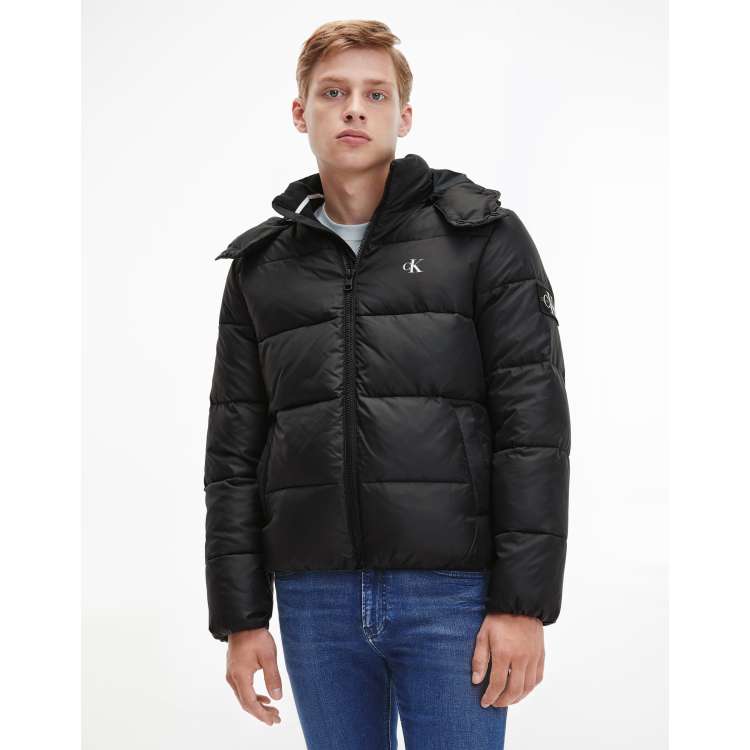 Calvin klein essential hot sale insulated hooded coat