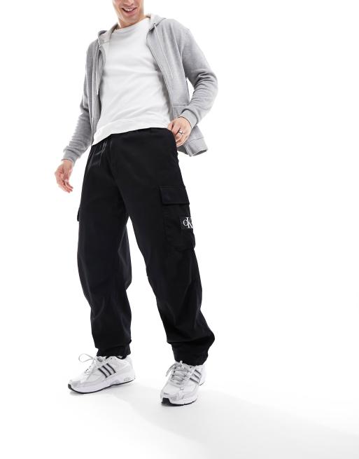 RELAXED FIT UTILITY PANTS - Black