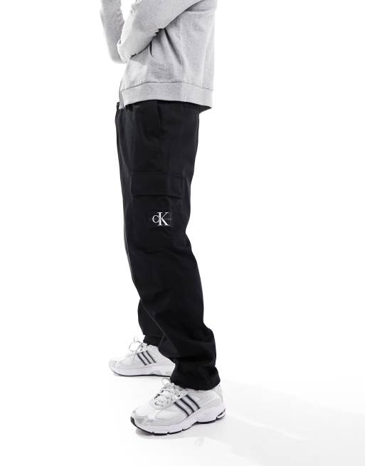 Calvin Klein White Label Performance Cargo Capris in Black