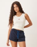 [Calvin Klein Jeans] Calvin Klein Jeans essential rib tank in off white 2XS Cloud Cream