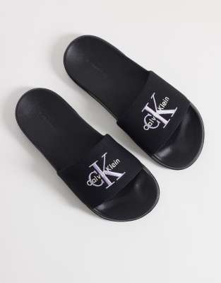 Calvin Klein Jeans - Essential - Slider in Schwarz mit Logo