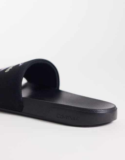 Calvin Klein Jeans – Essential – Svarta tofflor med logga, 4 av 4
